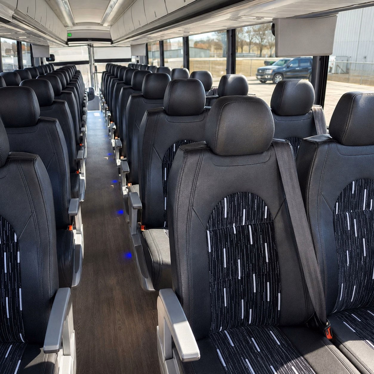 charleston charter bus interior