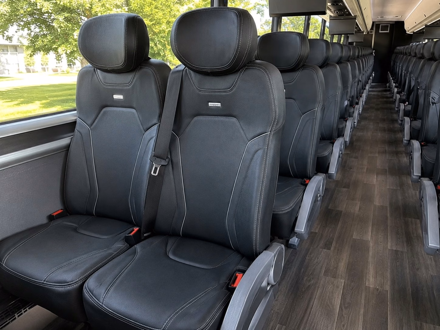 charleston charter bus rental interior